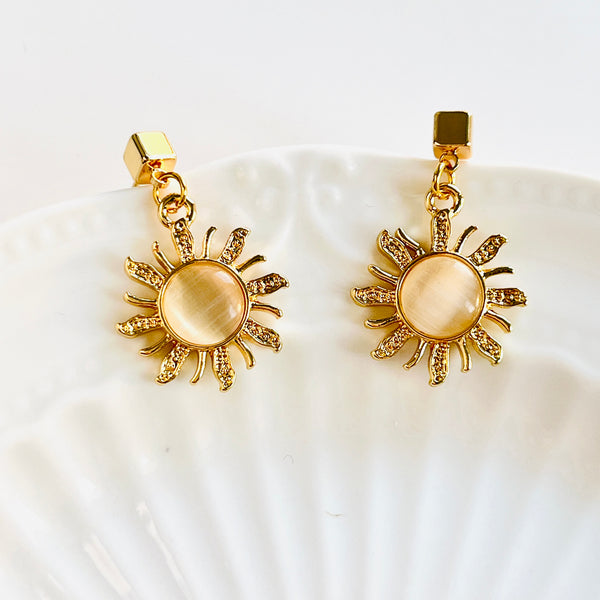 Sunburst Drop Earrings