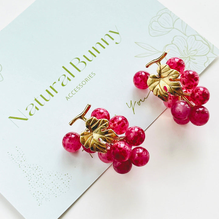 Sweet Grape Earrings - Natural Bunny Accessories