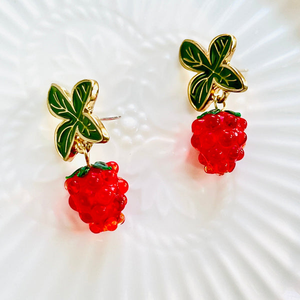 Sweet Raspberry Earrings