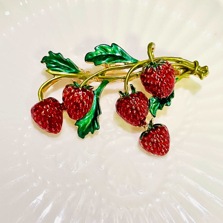 Sweet Strawberry Brooch