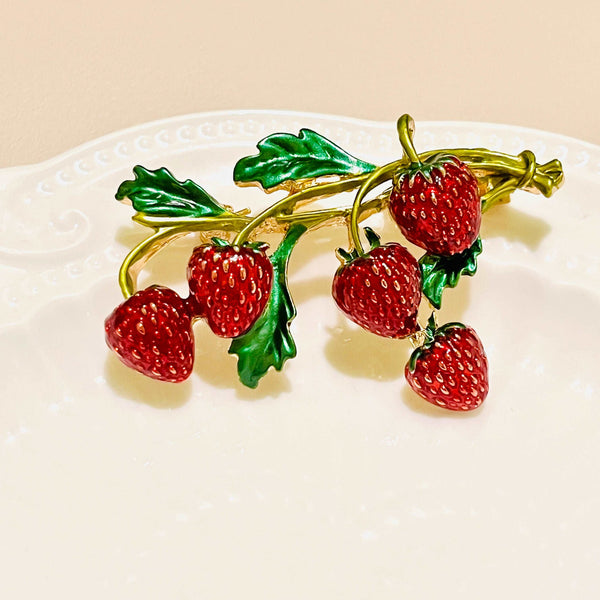 Sweet Strawberry Brooch