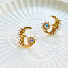 The Sun And The Moon Stud Earrings