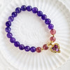 Violet Heart Amethyst Bracelet