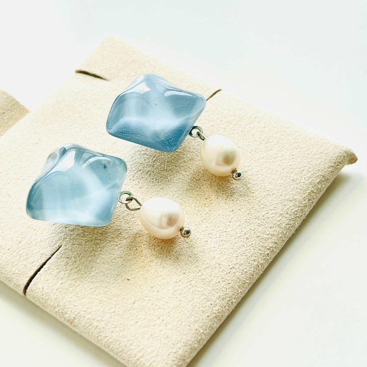 Water Wave Pearl Earrings