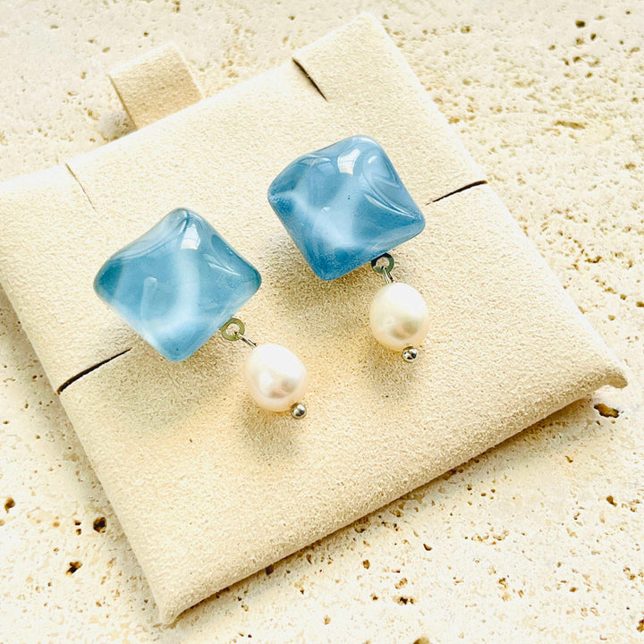 Water Wave Pearl Earrings