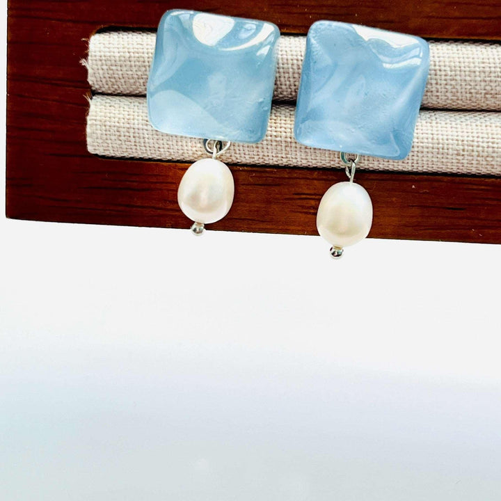 Water Wave Pearl Earrings