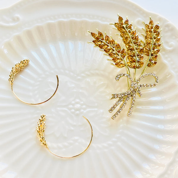 Wheat Hoop Earrings