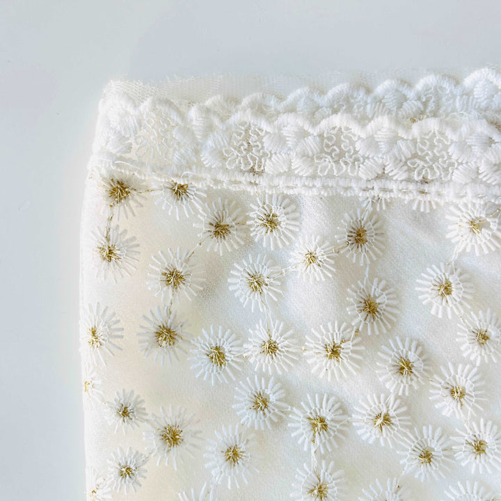 Lace White Daisy Hair Bandana