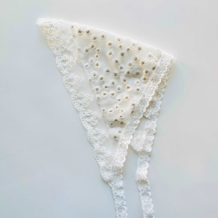 Lace White Daisy Hair Bandana