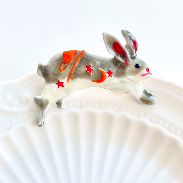 Starry Rabbit Brooch