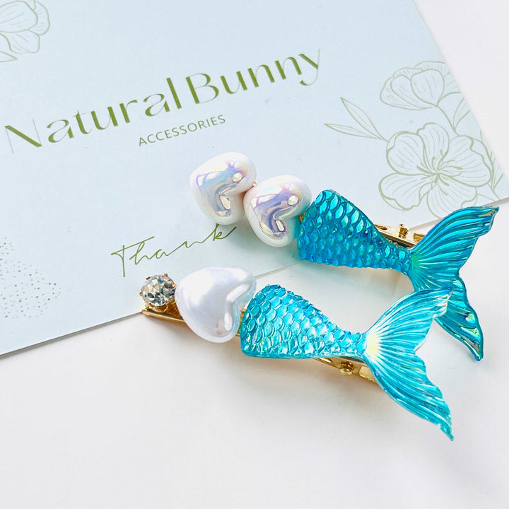 Sky Blue Marine Hair Clips Pack